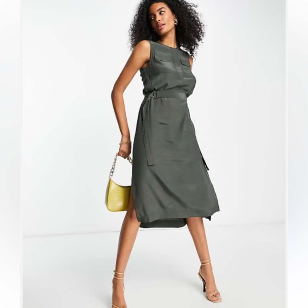Ted Baker London Dohley Utility Dark Green Dress size 2